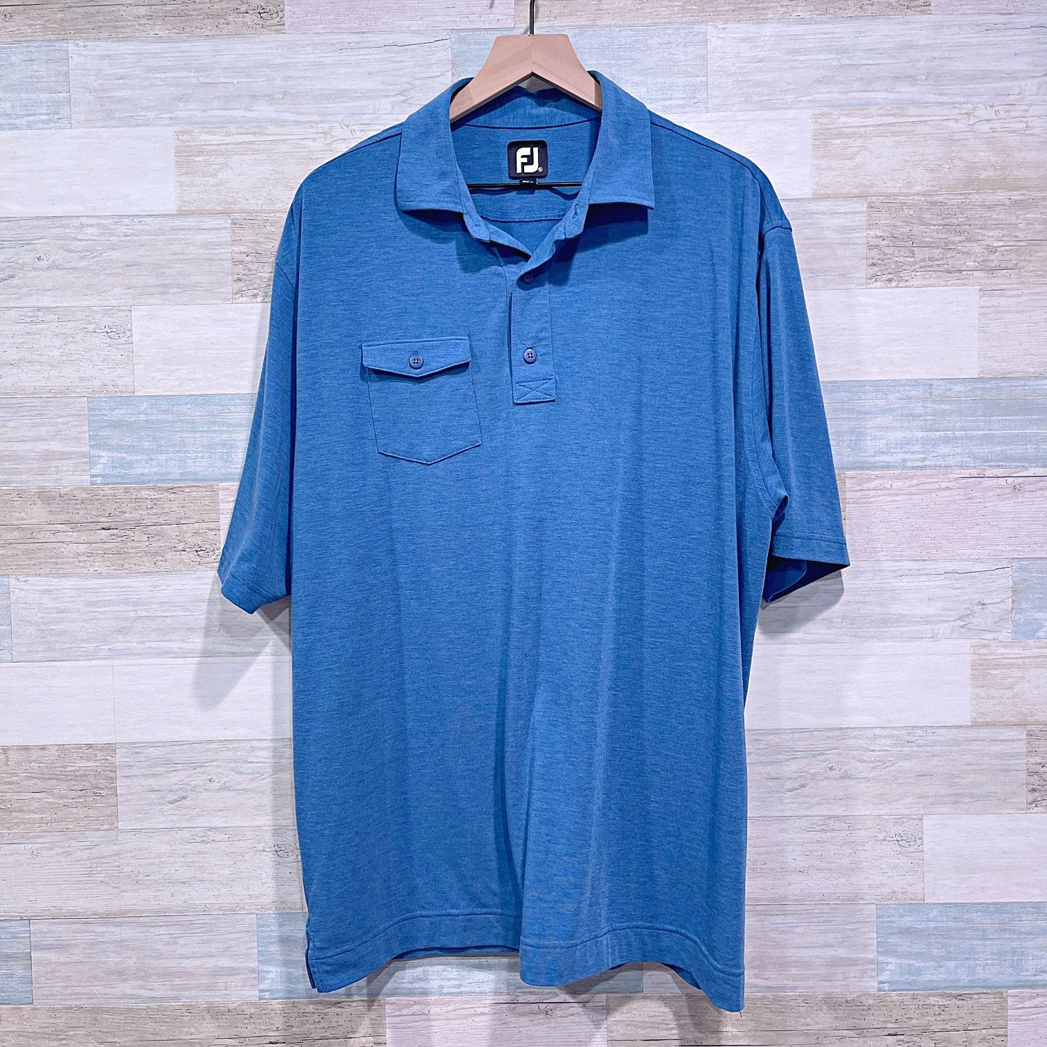 Footjoy FOOTJOY Performance Jersey Polo Shirt Blue Mens XL Size US XL / EU 56 / 4 - 1 Thumbnail