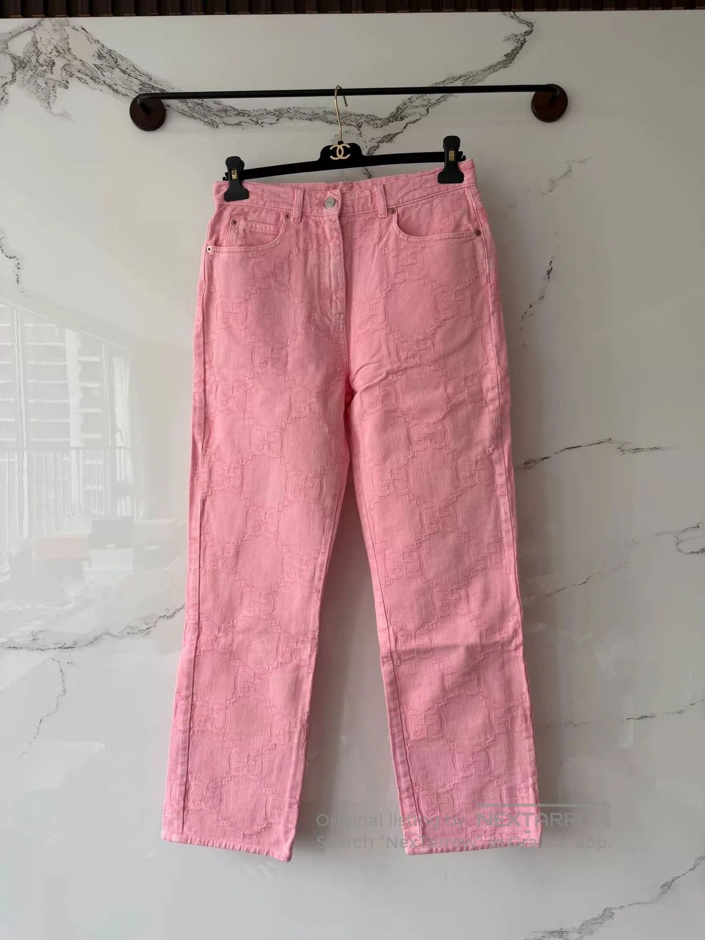 Gucci Gucci Pink Full Print Jeans. Size 29" - 1 Thumbnail
