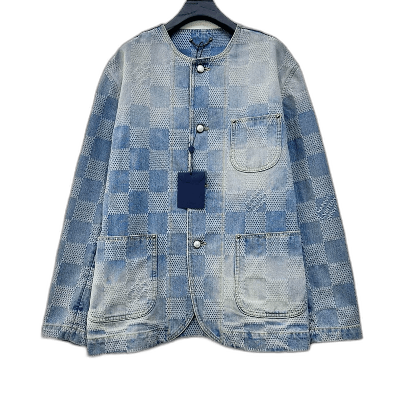 Louis Vuitton Louis Vuitton Denim Checkerboard Sleeveless Jacket - dmc Size M / US 6-8 / IT 42-44 - 1 Thumbnail