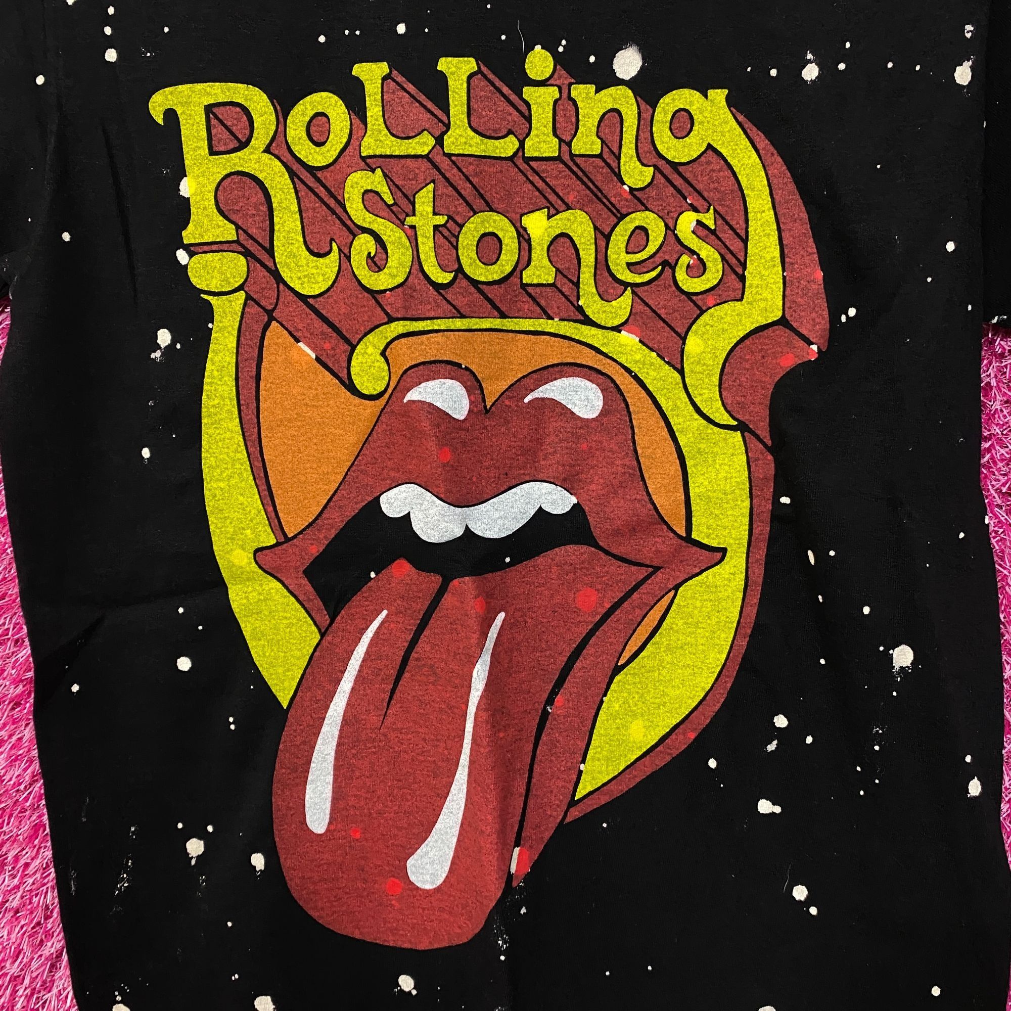 The Rolling Stones The Rolling Stones Bleach Dye Hot Lips Tshirt Size Small Size US S / EU 44-46 / 1 - 2 Thumbnail