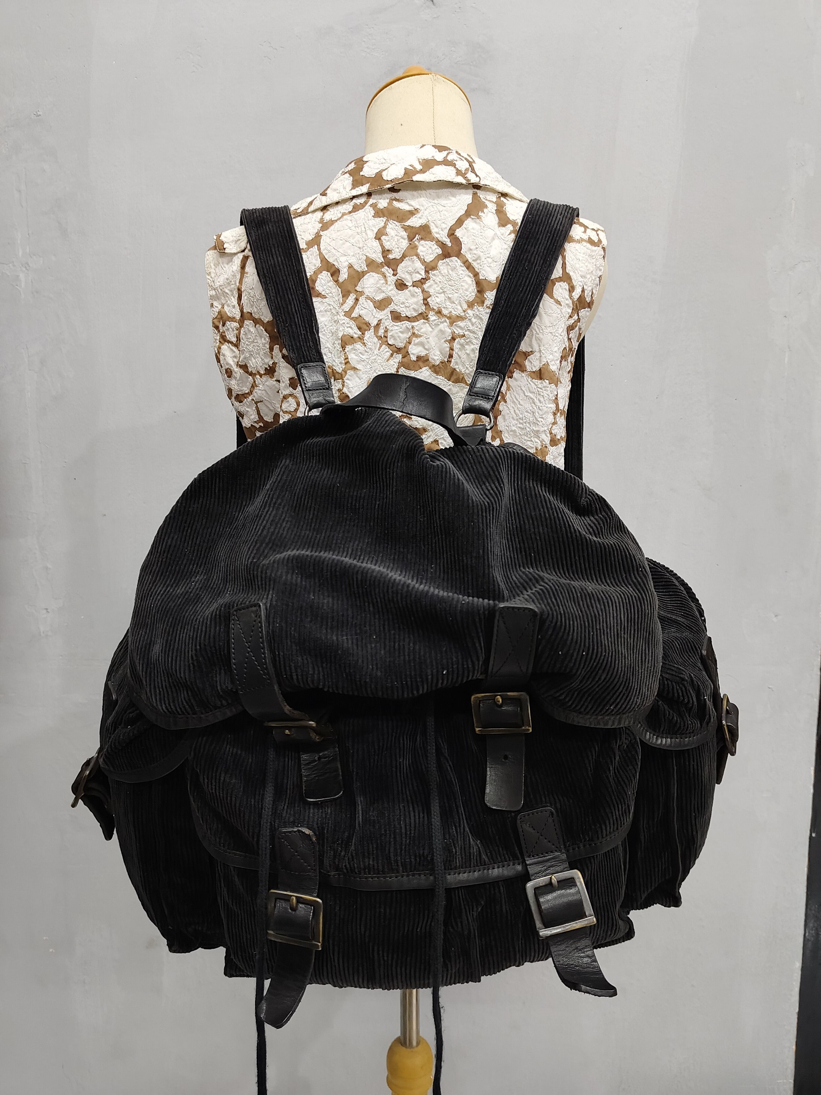 Yohji Yamamoto RARE 🇯🇵 Y's For Men 🇯🇵 Corduroy Multi Pocket Backpack Size ONE SIZE - 14 Thumbnail