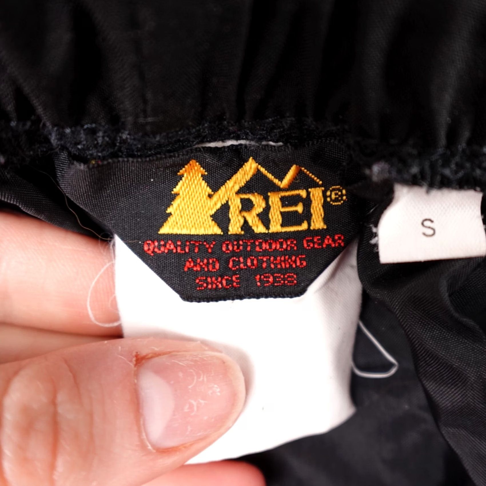 Vintage REI Windbreaker Pants Mens Small Black GTX Track Packable Lightweight Hiking Size US 29 - 3 Thumbnail