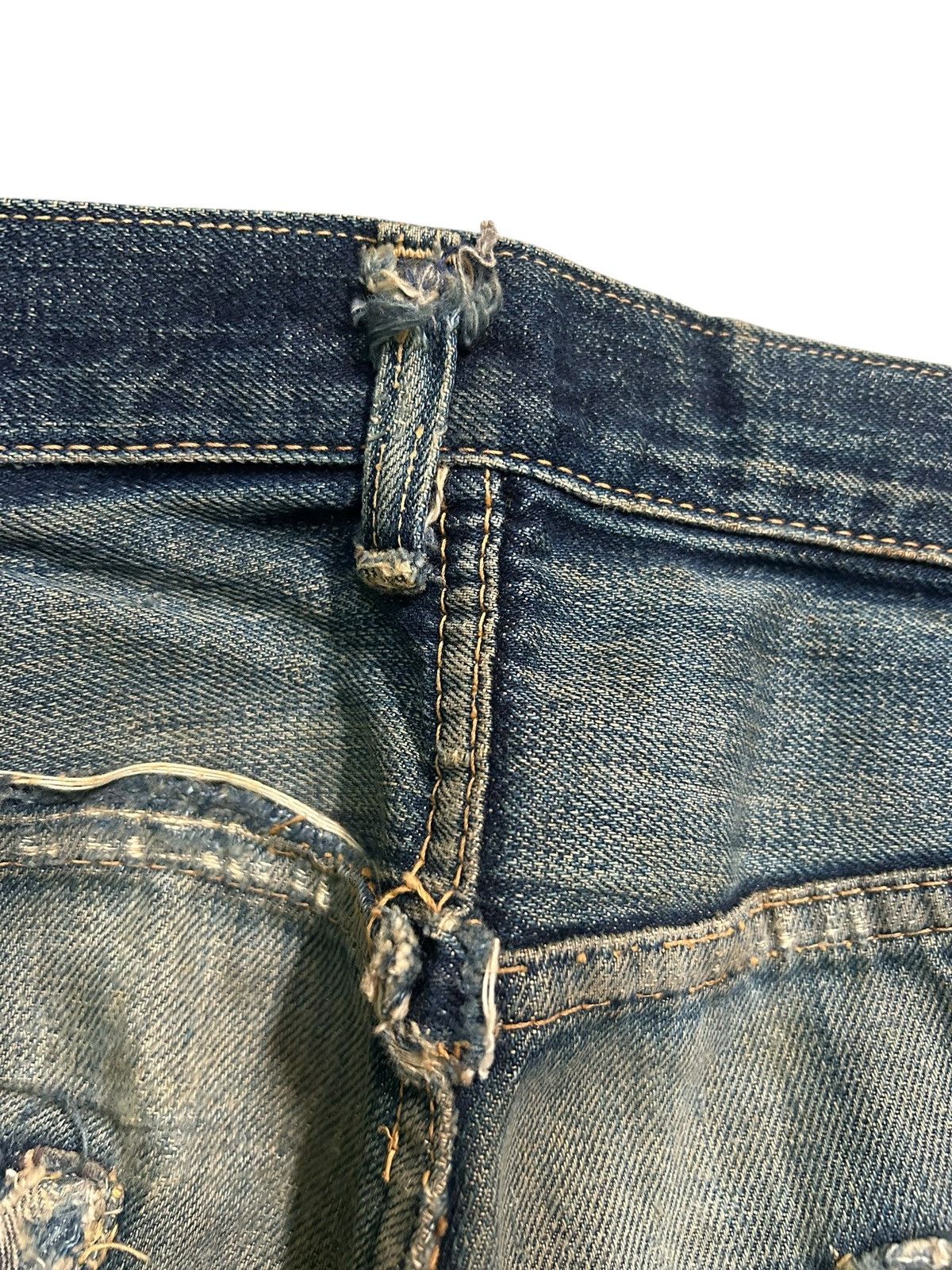Japanese Brand × Kapital × Vintage JOE McCOY Selvedge Distressed Vtg Denim Jeans Size US 35 - 9 Thumbnail