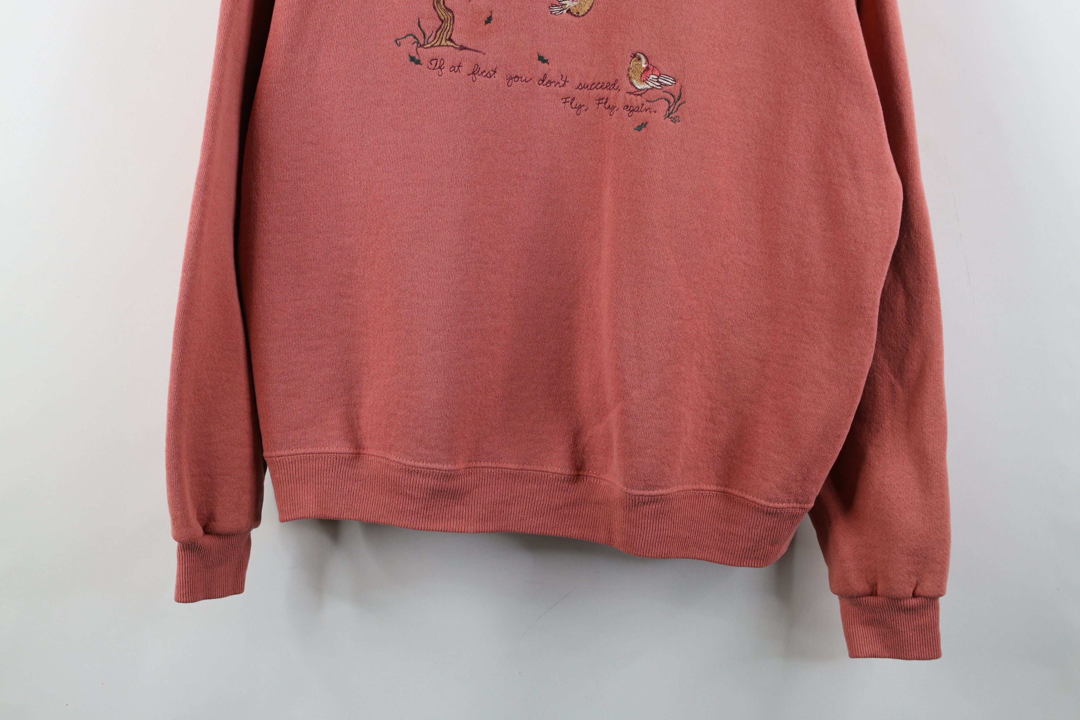 Vintage Vintage 90s Streetwear Nature Bird Collared Sweatshirt USA Size L / US 10 / IT 46 - 3 Thumbnail