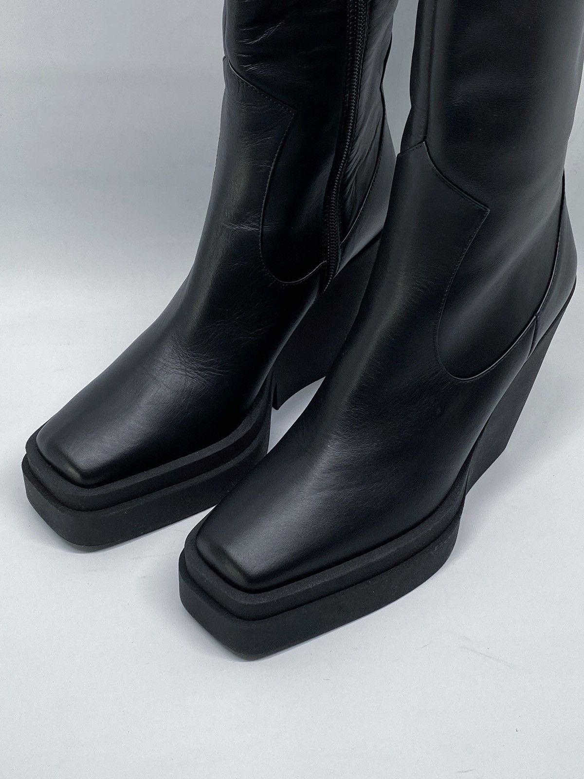 GIA BORGHINI Gia Borghini Texan Leather Platform Knee-High Boots size 37 Size US 7 / IT 37 - 4 Thumbnail