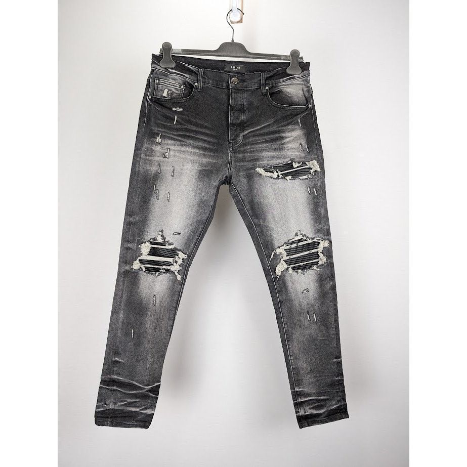 Amiri o1rshd1 MX1 Bandana Jeans in Black Size US 36 / EU 52 - 1 Thumbnail
