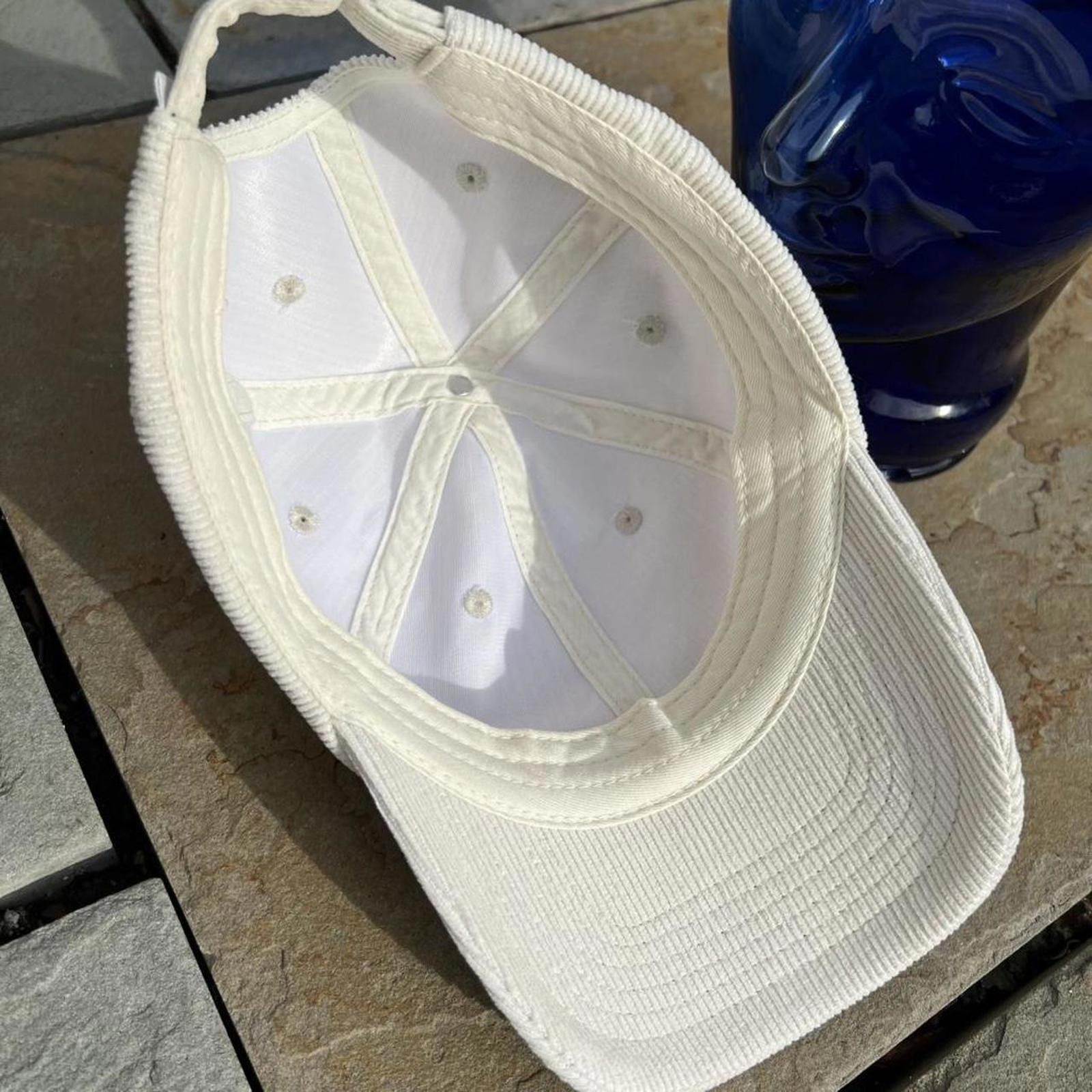 Other Cream Off White Corduroy Strapback Dad Hat Size ONE SIZE - 8 Thumbnail