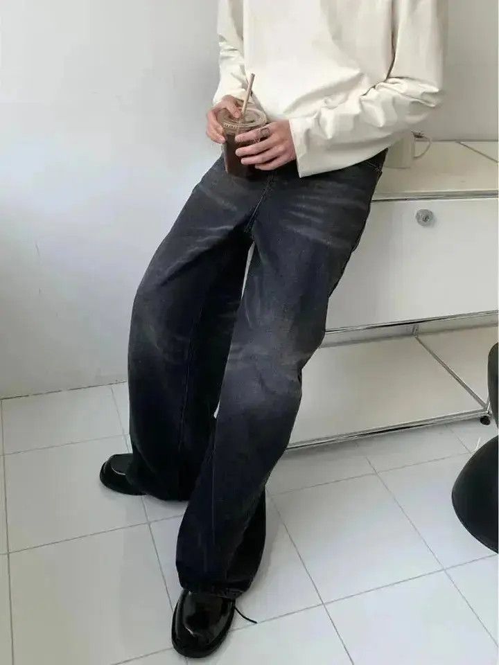 Japanese Brand Baggy Jeans grunge Y2k high waist wide leg pants streetwear Size US 32 / EU 48 - 4 Thumbnail