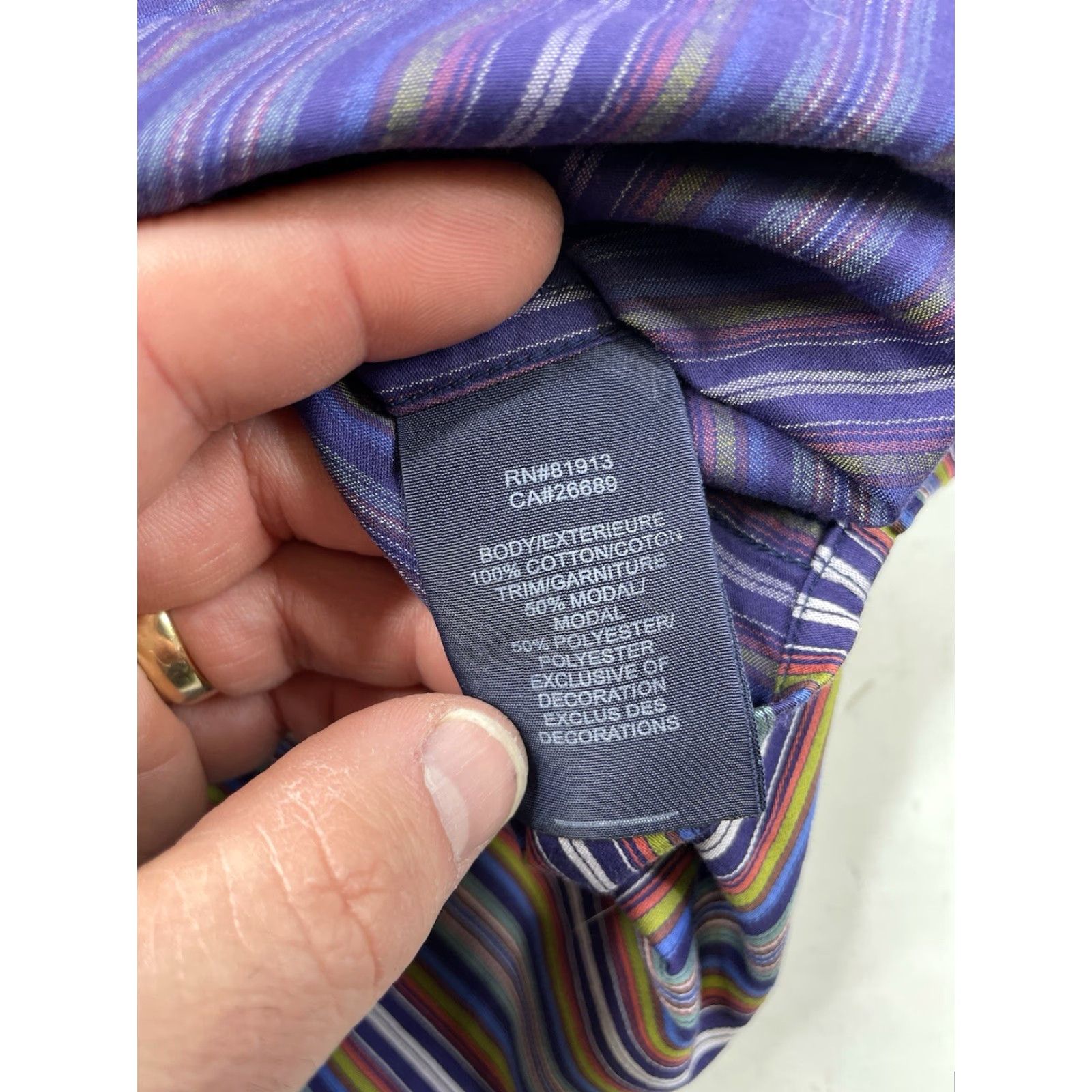Robert Graham Robert Graham Shirt Men XL Multicolor Stripe Long Sleeve Button-Down Collared Flip Cuff Button Up Golf Size US XL / EU 56 / 4 - 5 Thumbnail