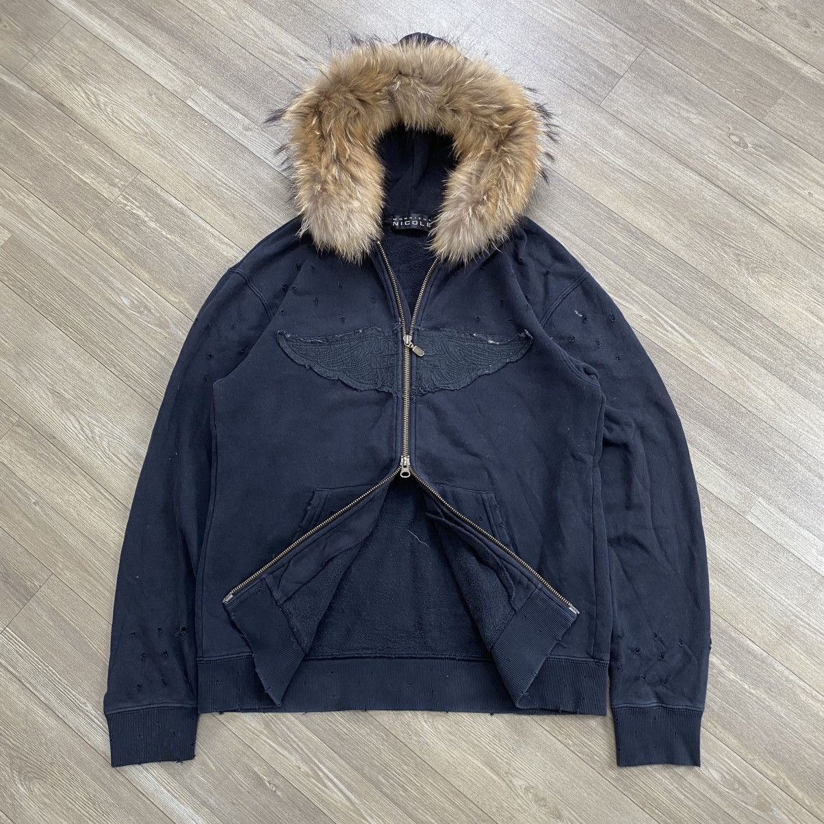 Nicole Club Nicole Monsieur Distressed Beauty Beast Kmrii Lgb Fur Hoodie Size US M / EU 48-50 / 2 - 2 Thumbnail