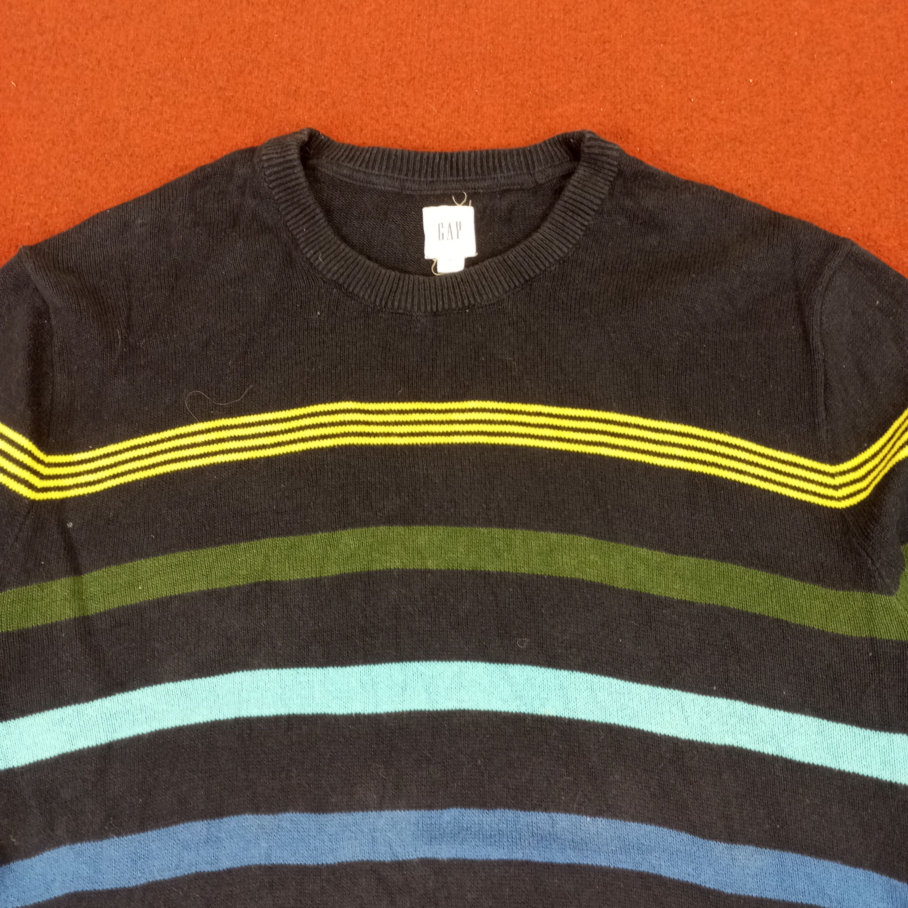 Gap × Vintage GAP Colourful Stripes Design Knitwear Sweater Size US M / EU 48-50 / 2 - 2 Thumbnail