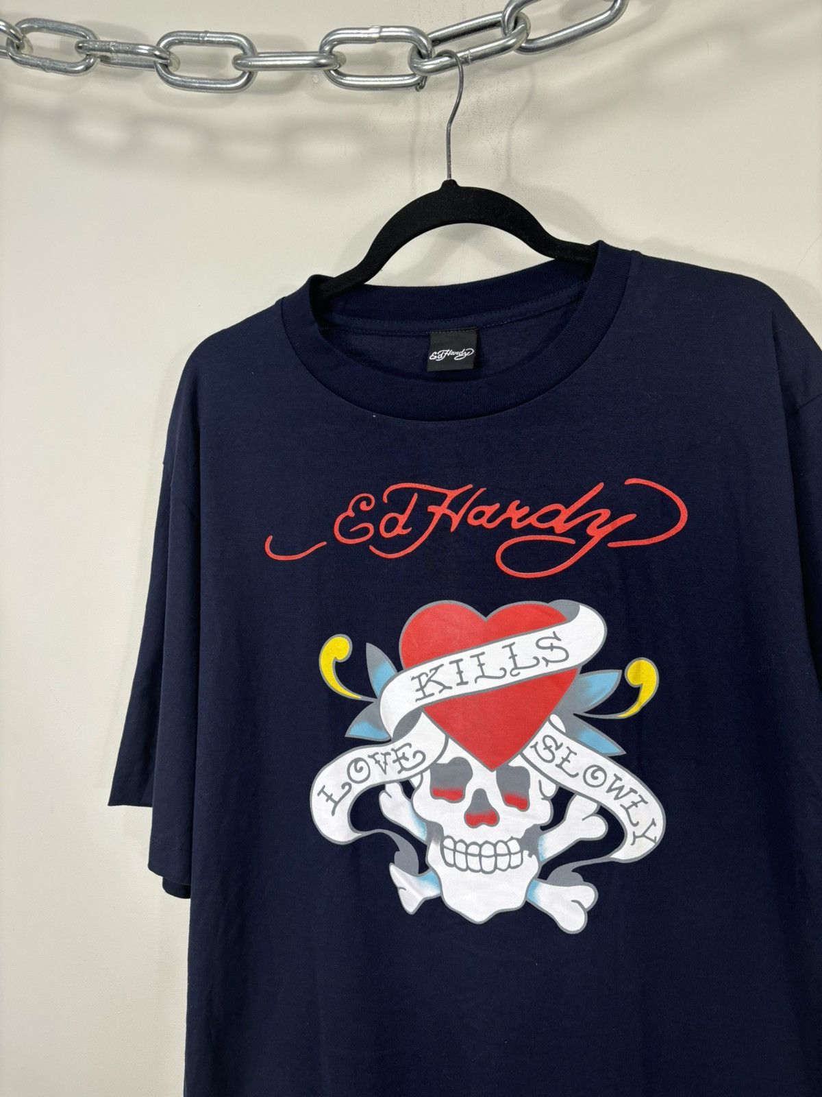 Ed Hardy Vintage Ed Hardy Y2K Love Skull Heavy Cotton Hype T-Shirt Size US XL / EU 56 / 4 - 4 Thumbnail