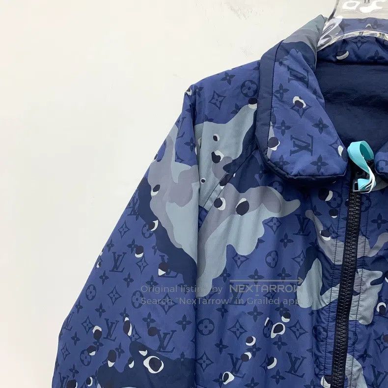 Louis Vuitton Louis Vuitton Dark blue camouflage logo full print lapel z Size US M / EU 48-50 / 2 - 8 Thumbnail