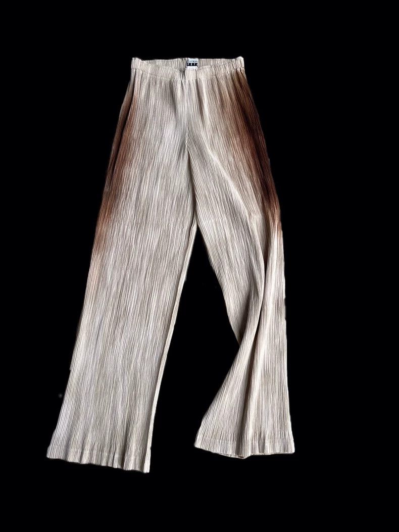 Issey Miyake Issey Miyake size:1 Light brown, scorched, mottled and wri Size 32" / US 10 / IT 46 - 1 Thumbnail