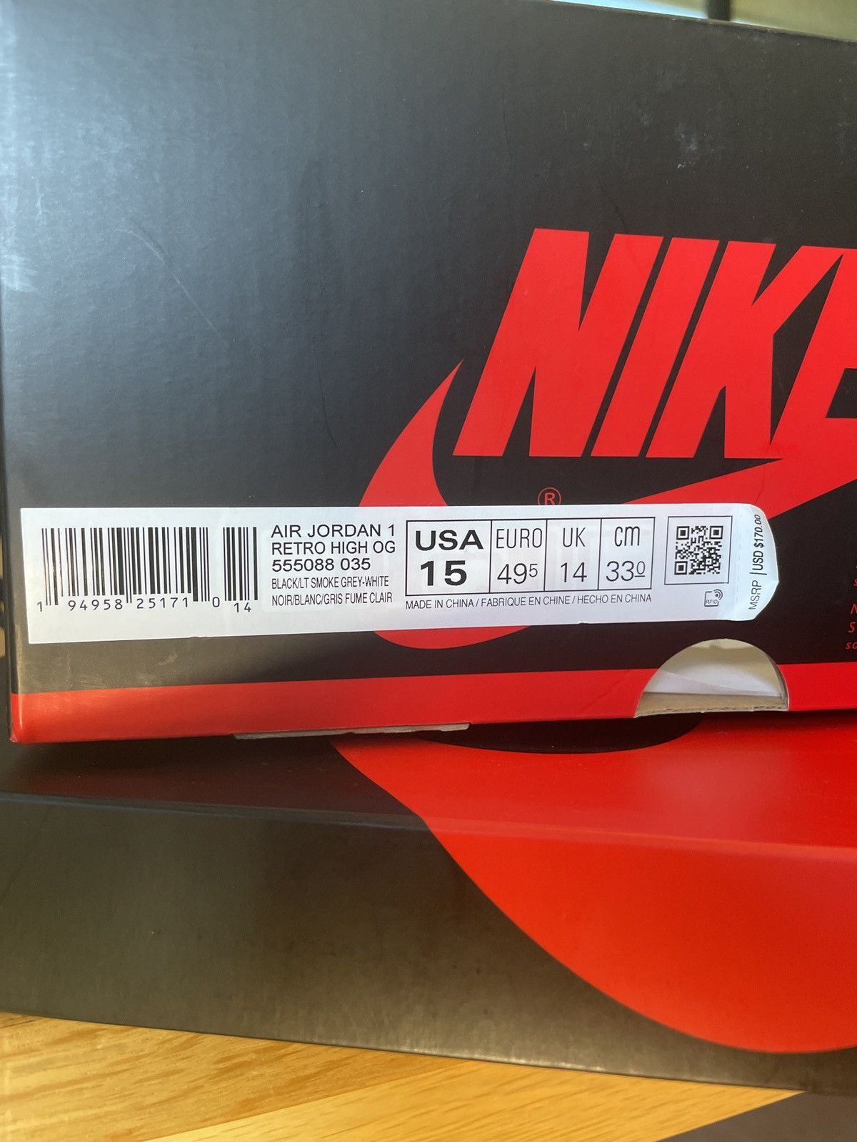 Nike Jordan 1 Retro High Shadow 2.0 Size US 15 / EU 48 - 7 Thumbnail