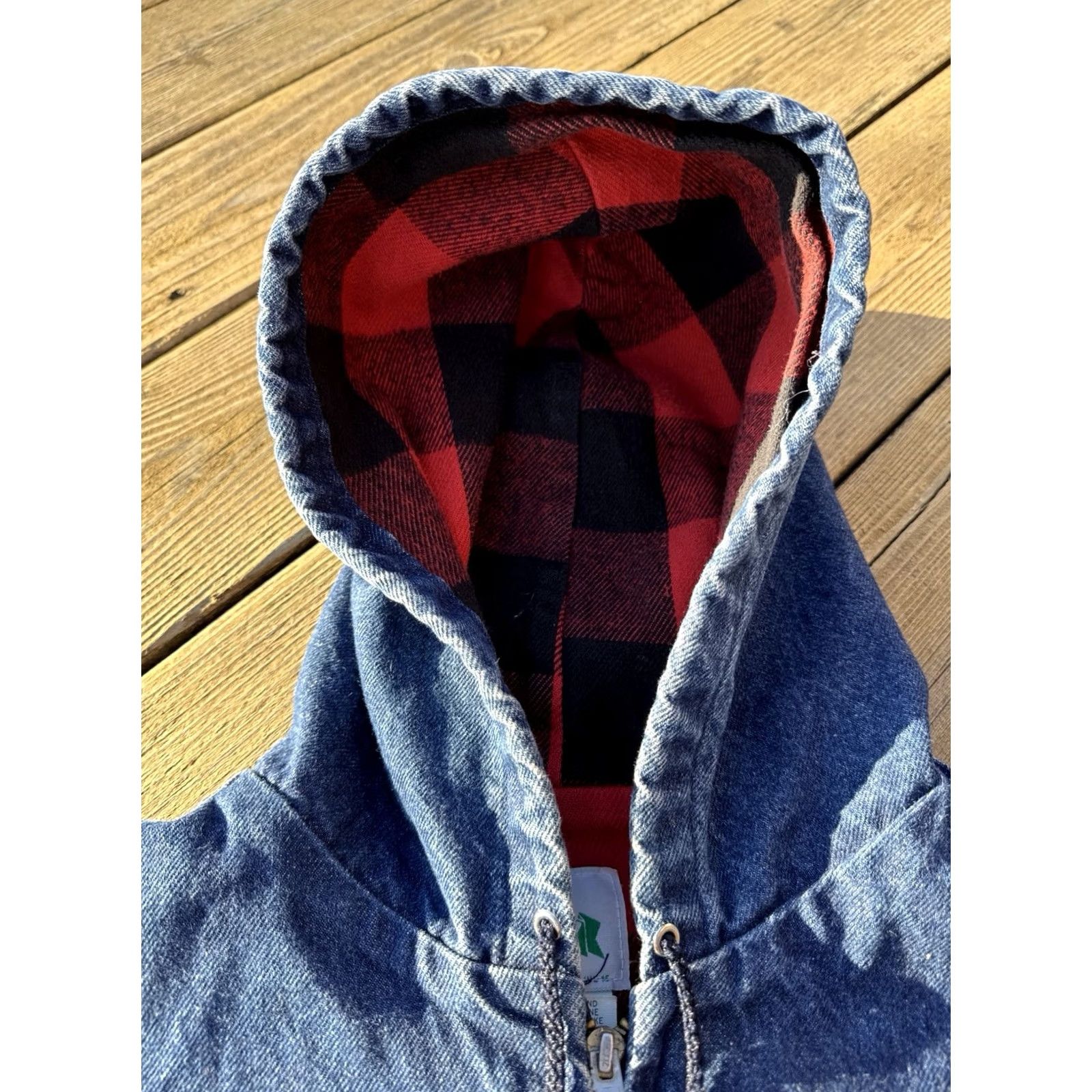 Vintage VINTAGE KEY Denim Jacket 3XL Buffalo Plaid Lined USA Made 80s Work Size US XXL / EU 58 / 5 - 7 Thumbnail
