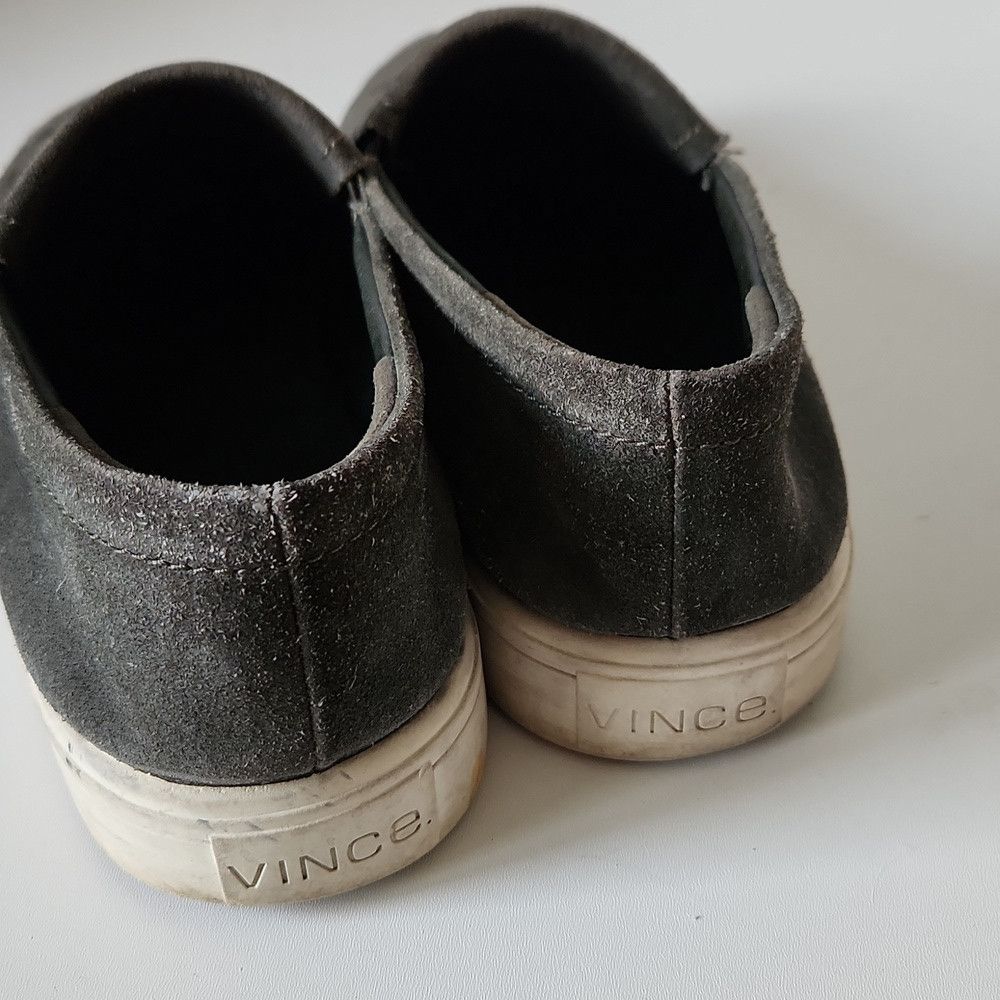 Vince VINCE | Barron Slip-On Sneakers Olive Green Suede Mens Sz 9 Size US 9.5 / EU 42-43 - 5 Thumbnail