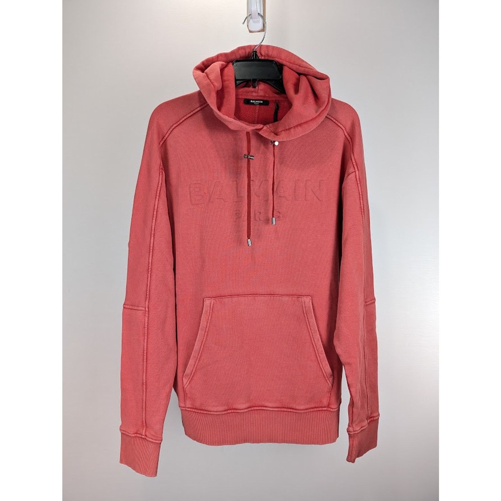 Balmain o1rshd1 Pullover Hoodie in Red Size US M / EU 48-50 / 2 - 1 Thumbnail
