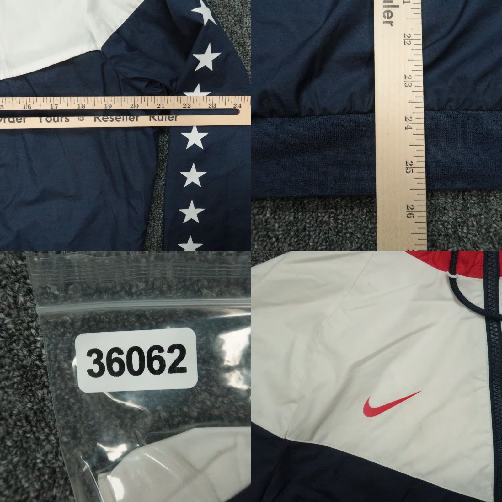 Nike Nike Jacket Mens Small Blue White Windrunner Windbreaker Zip Hooded Pockets Full Zip Regular Fit Sports Casual Size US S / EU 44-46 / 1 - 8 Thumbnail
