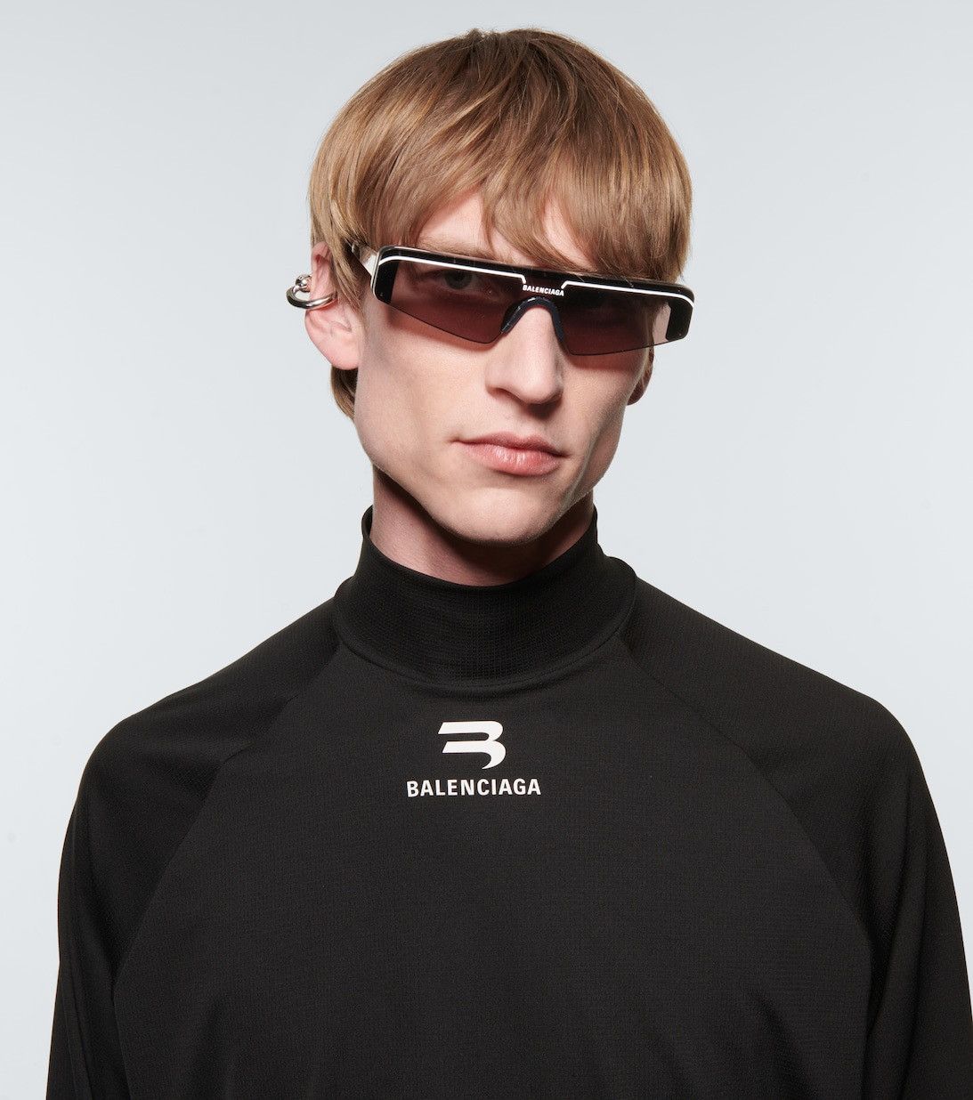 Balenciaga Balenciaga Ski Rectangle Sunglasses in Black Grailed