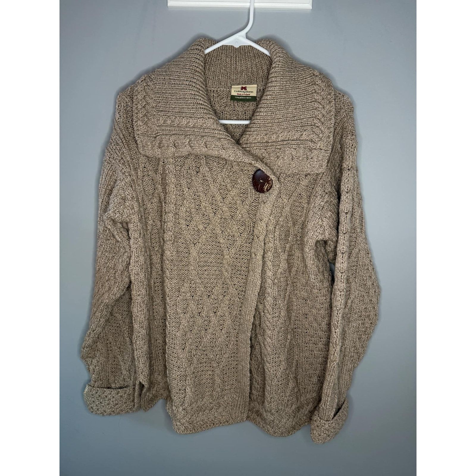 Carraig Donn Carraig Donn Made in Ireland Knit 100% Merino Wool Sweater Size M / US 6-8 / IT 42-44 - 2 Thumbnail