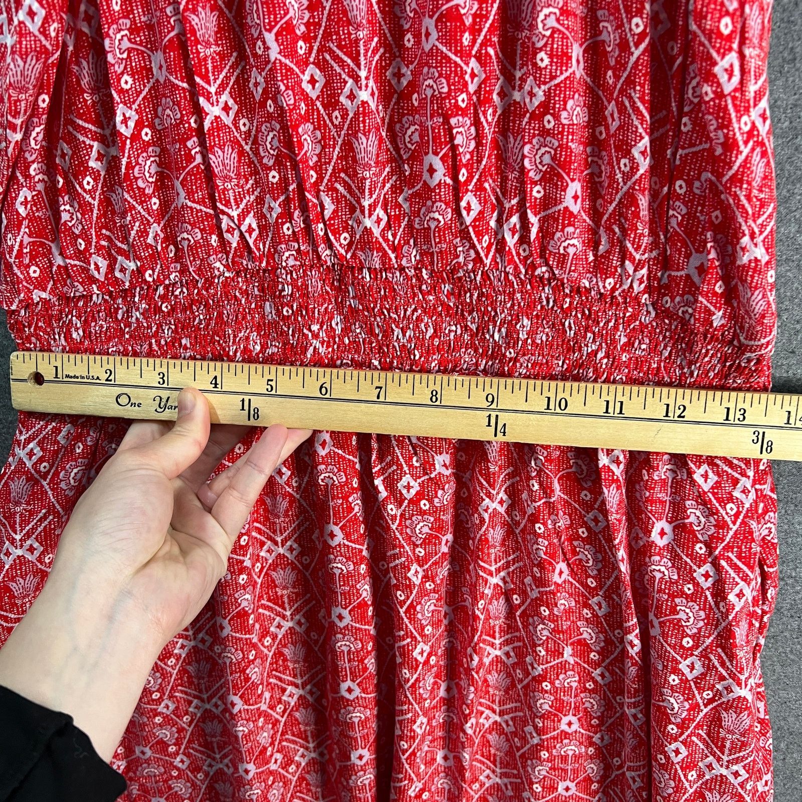 Other Destination 365 Short-Sleeve Midi Dress with Smo Red Size S / US 4 / IT 40 - 6 Thumbnail