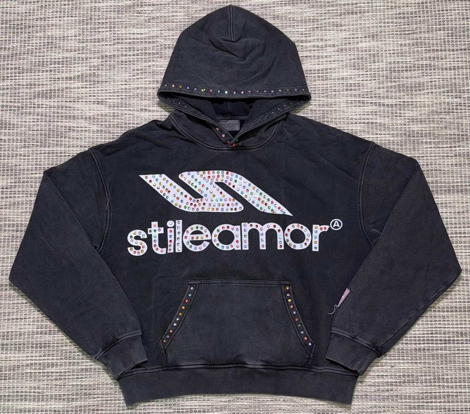 Stile Dé Amor Colorato Rhinestone Hoodie