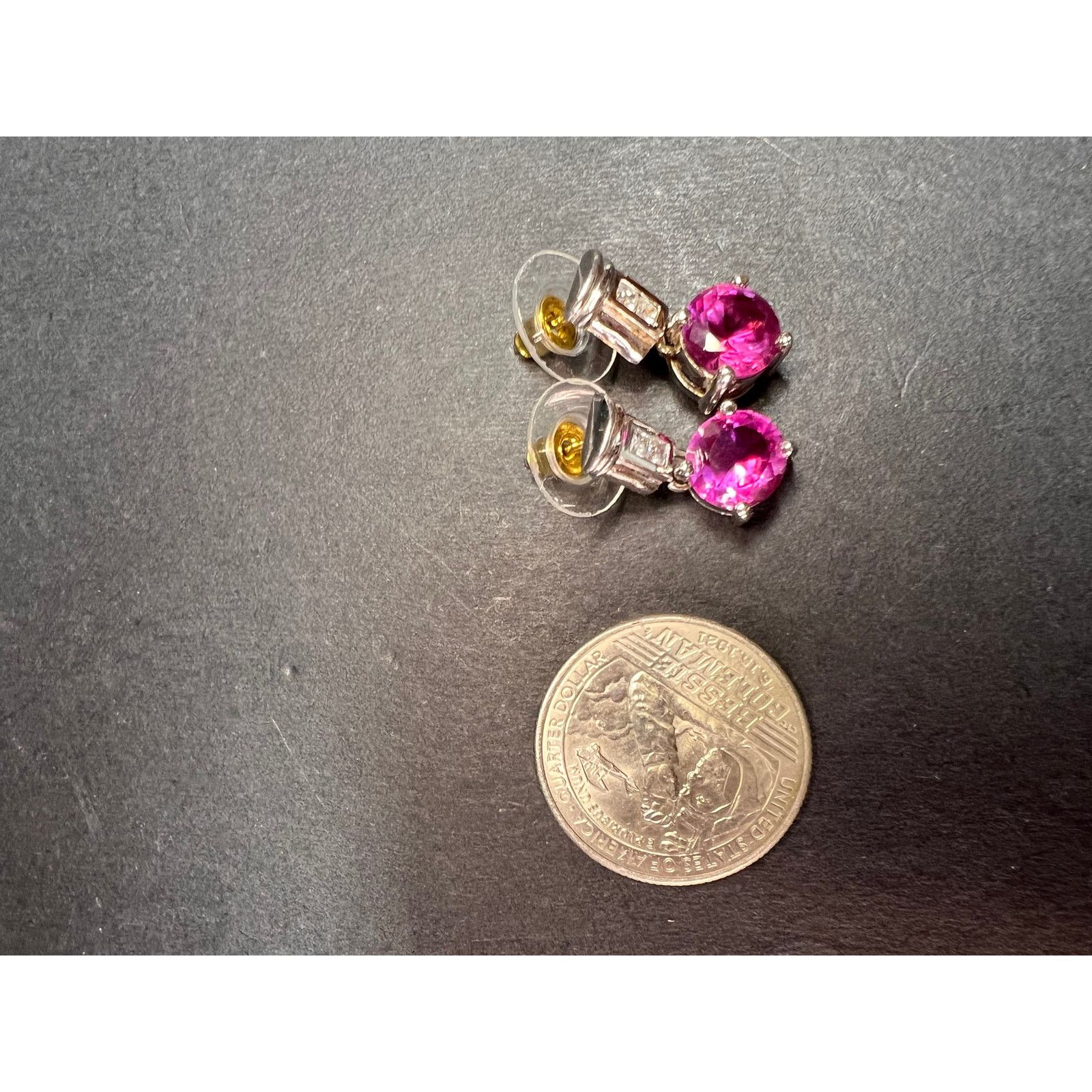 Other Lab purple sapphire and topaz sterling silver earrings Size ONE SIZE - 8 Thumbnail