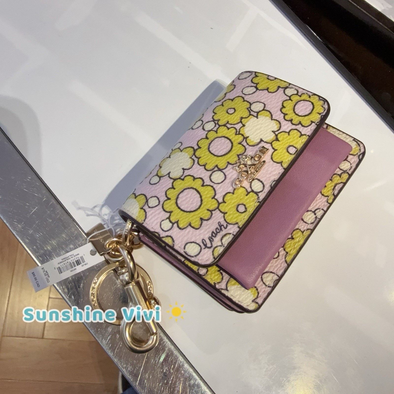 Coach NWT Coach Mini Klare Bag Charm CBL32 Im/Lilac Multi Size ONE SIZE - 7 Thumbnail