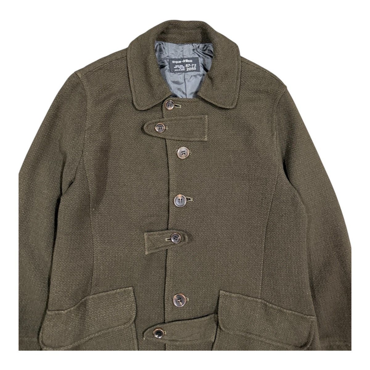If Six Was Nine Vtg🔥Qua-Drille Salt & papper Buttoned Trench Coat Jacket Size US M / EU 48-50 / 2 - 4 Thumbnail