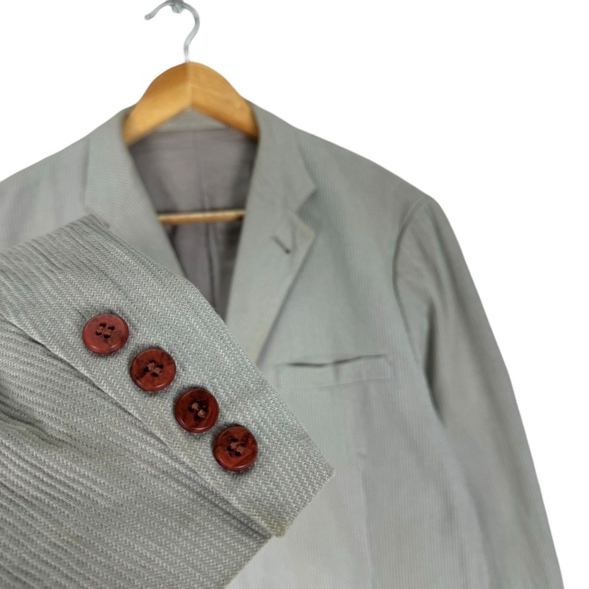 Jean Paul Gaultier ❄️JPG HOMME HICKORY BLAZER COAT Size US M / EU 48-50 / 2 - 6 Thumbnail