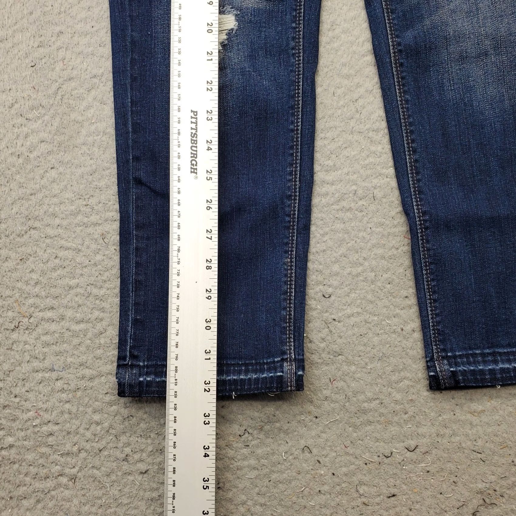 White House Black Market White House Black Market Jeans Women 2 Blue Denim Stretch Slim Crop Straight Leg Size 26" / US 2 / IT 38 - 3 Thumbnail