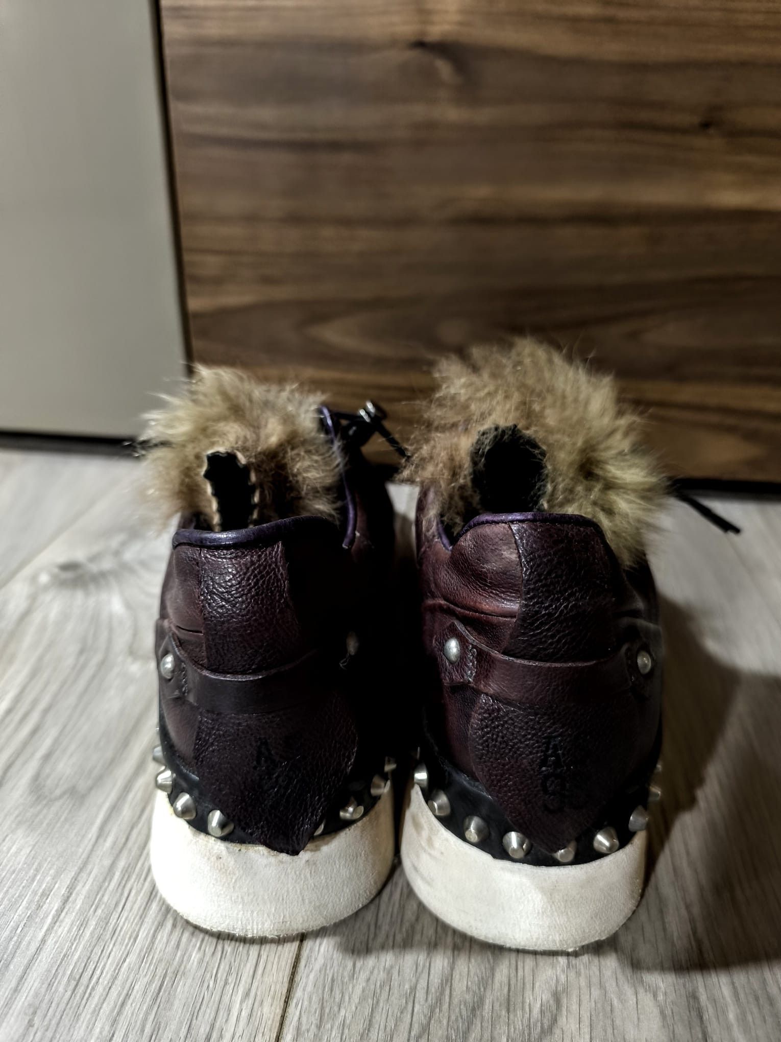 A.S.98 A.S.98 Denastar leather sneakers fur detailed studded Size US 10 / IT 40 - 9 Thumbnail
