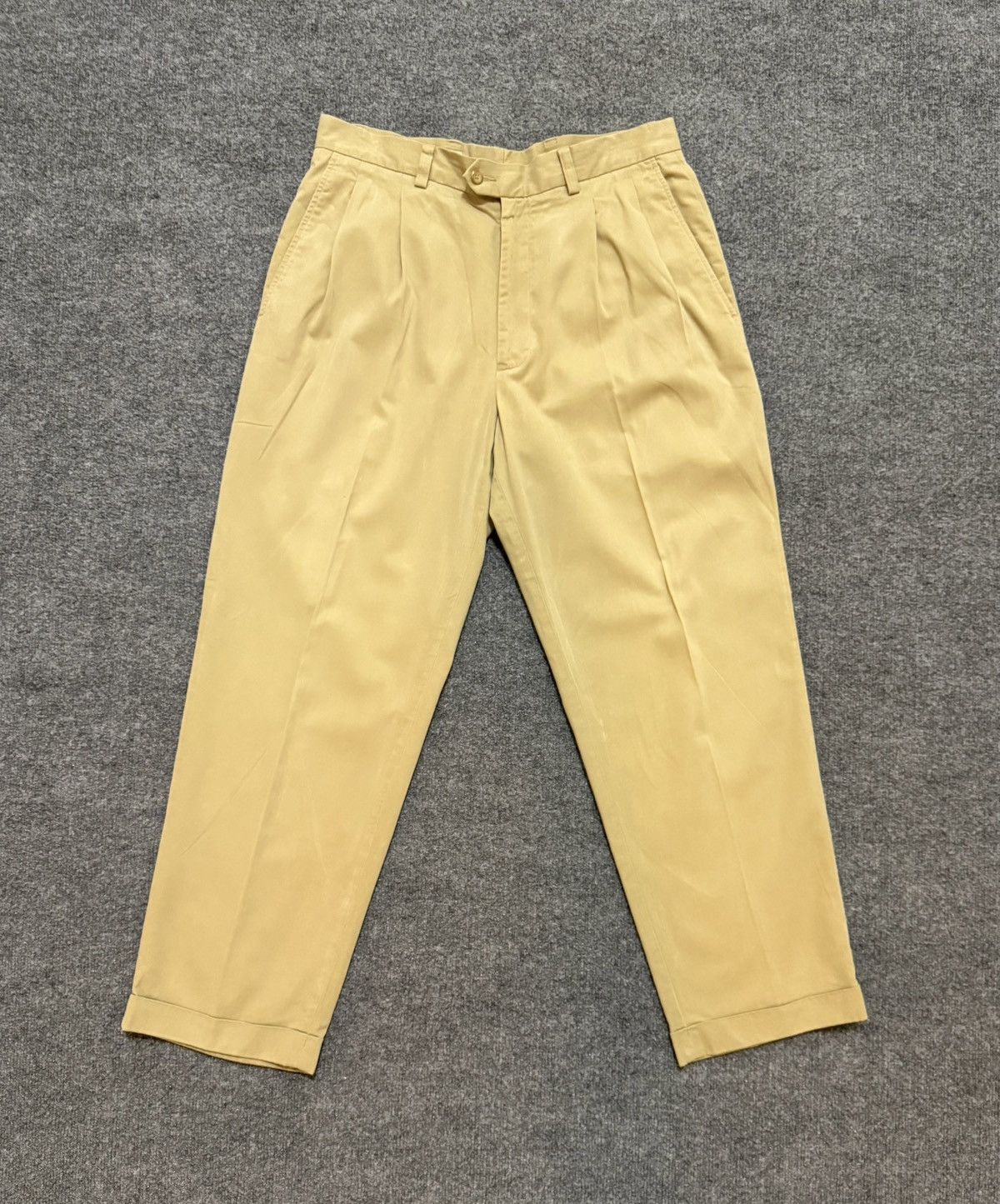 Nordstrom Vintage Nordstrom Pleated Chinos Khaki Tencel Blend 34x30 Size US 34 / EU 50 - 1 Thumbnail