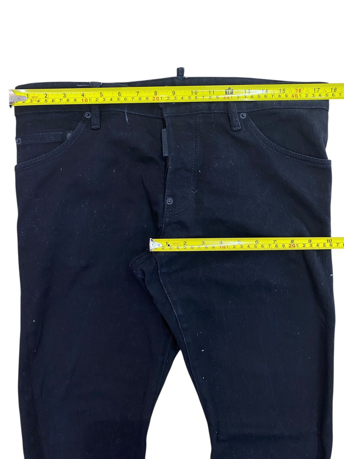 Dsquared2 Dsquared2 Slim Fit Twist Leg Style Black Jeans Size US 35 - 5 Thumbnail