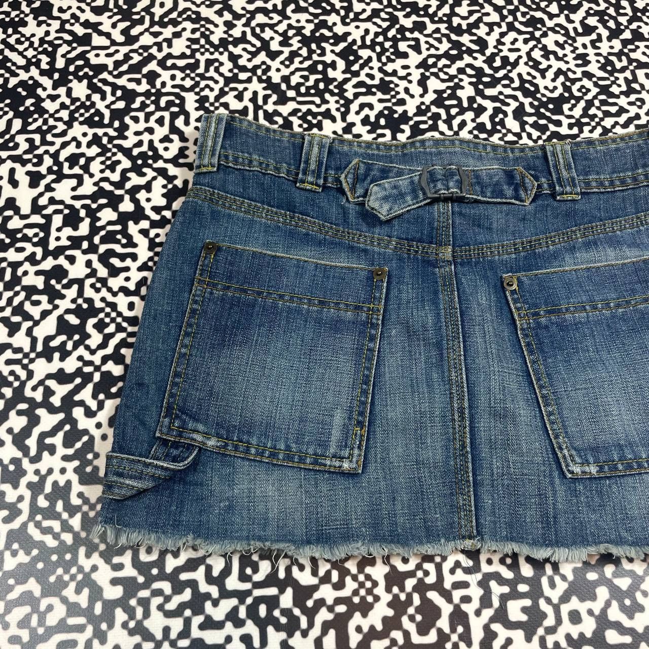 Japanese Brand Vintage Y2K Japanese Style Carpenter Denim Mini Skirt Size 27" / US 4 / IT 40 - 10 Thumbnail