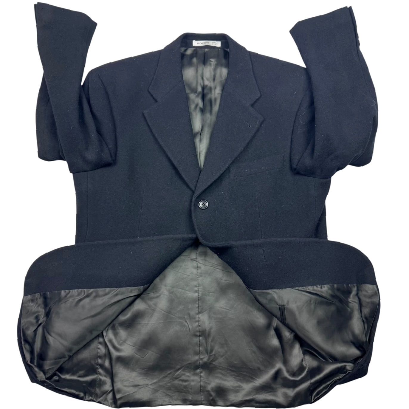 Hugo Boss HUGO BOSS Blazer Men’s Poseidon Wool/Cashmere 3-Button Black 38S USA Blazer Short Notch Single-Breasted 3-Button Mens Size 38R - 3 Thumbnail