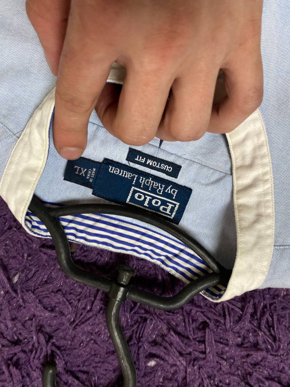 Polo Ralph Lauren Custom Fit Vintage Shirt Logo Polo Ralph Lauren Size US XL / EU 56 / 4 - 14 Thumbnail