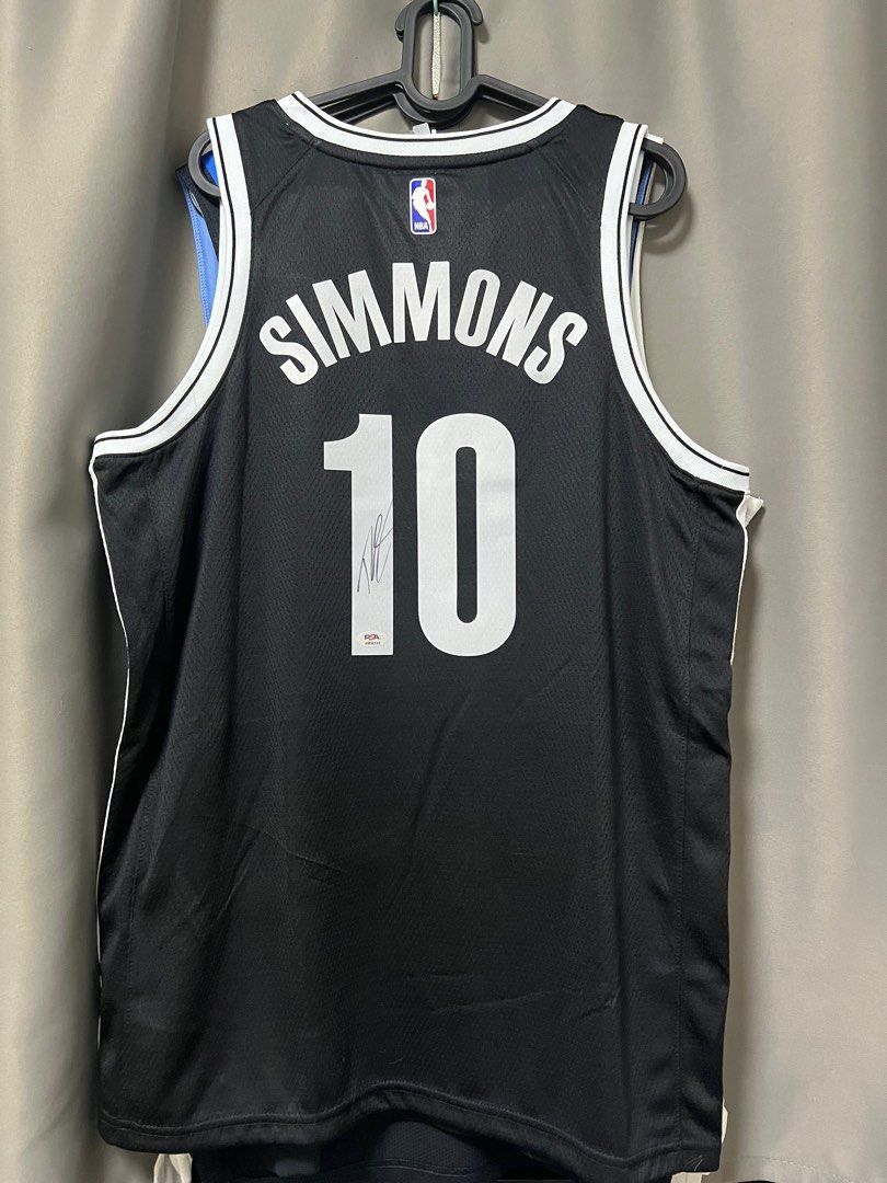 NBA × Nike PSA Ben Simmons Brooklyn Nets Icon Autographed/Signed Jersey Size US L / EU 52-54 / 3 - 2 Thumbnail