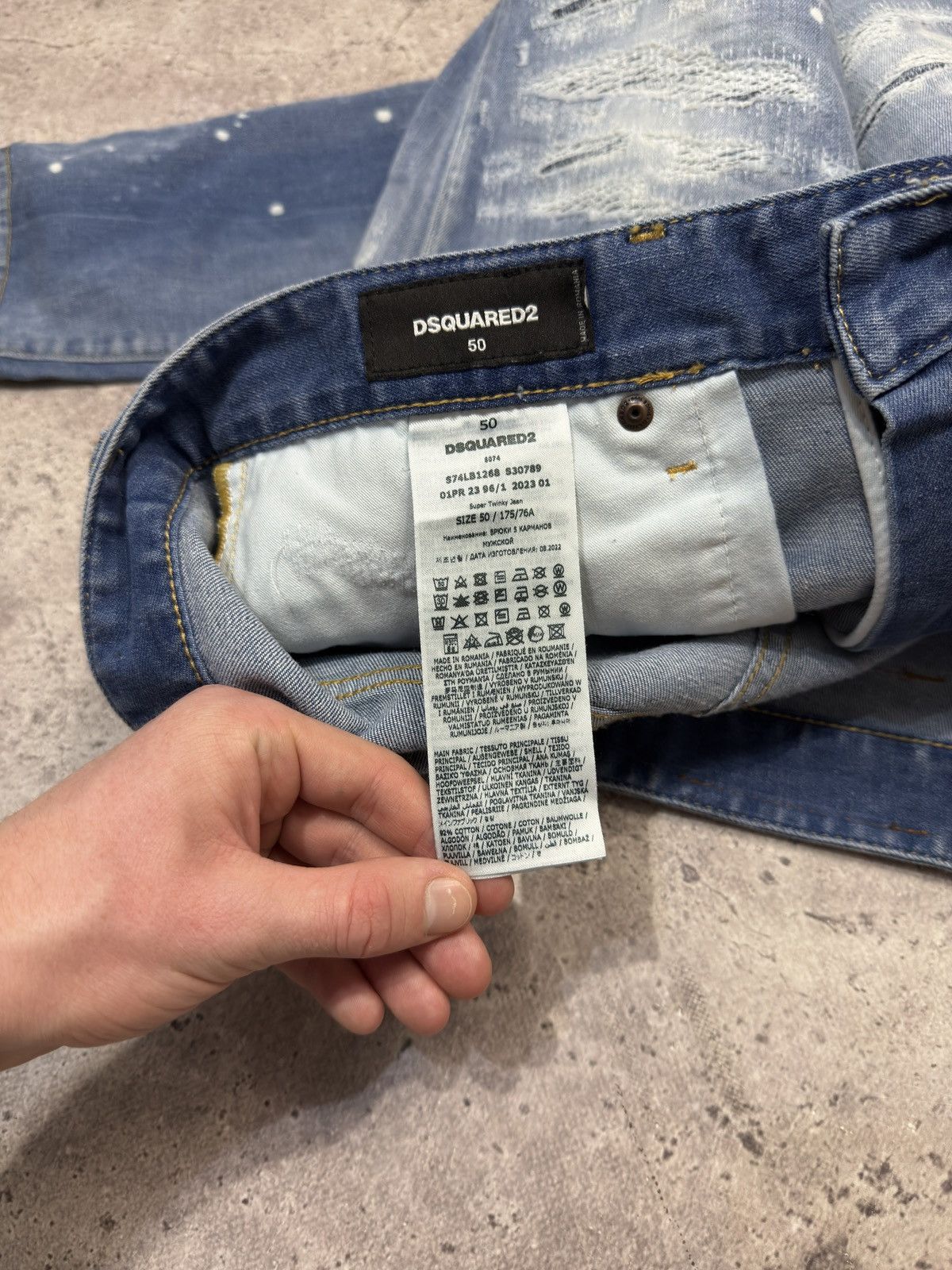 Dsquared2 Dsquared2 Distressed Skinny Jeans Size US 34 / EU 50 - 13 Thumbnail
