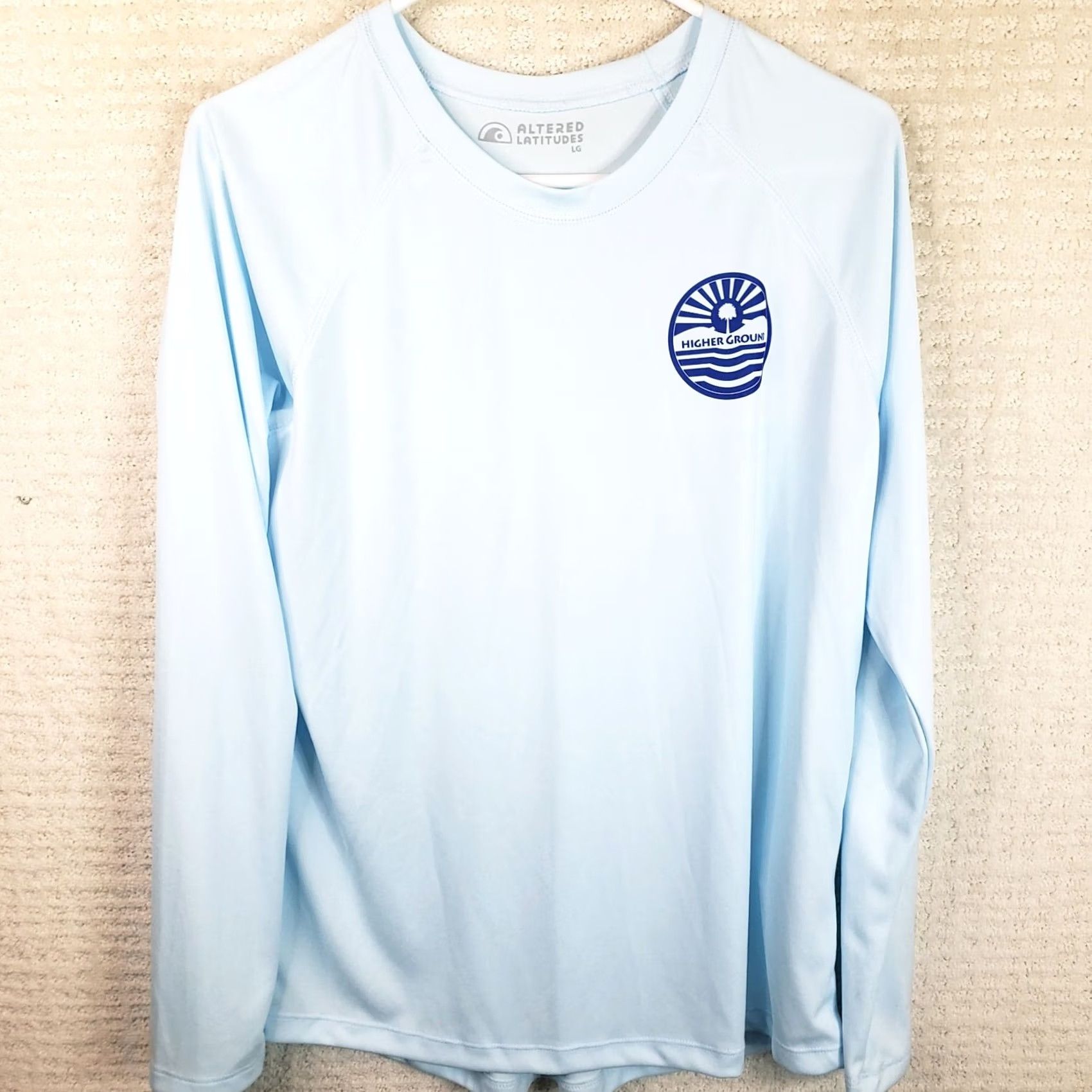Area Altered Latitudes Higher Ground Men L Blue L. Sleeve Map Shirt Beaufort SC Area Shirt Size US L / EU 52-54 / 3 - 2 Thumbnail