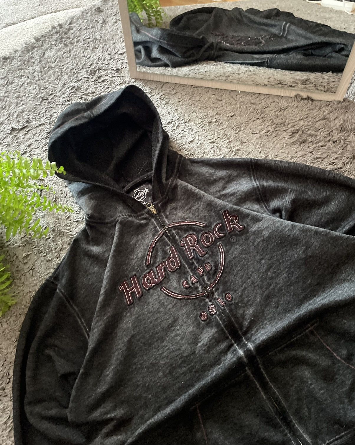 Hard Rock Cafe × Vintage 00s Hard Rock Cafe Zip-Hoodie Streetwear Vintage Big Logo Size US XL / EU 56 / 4 - 3 Thumbnail