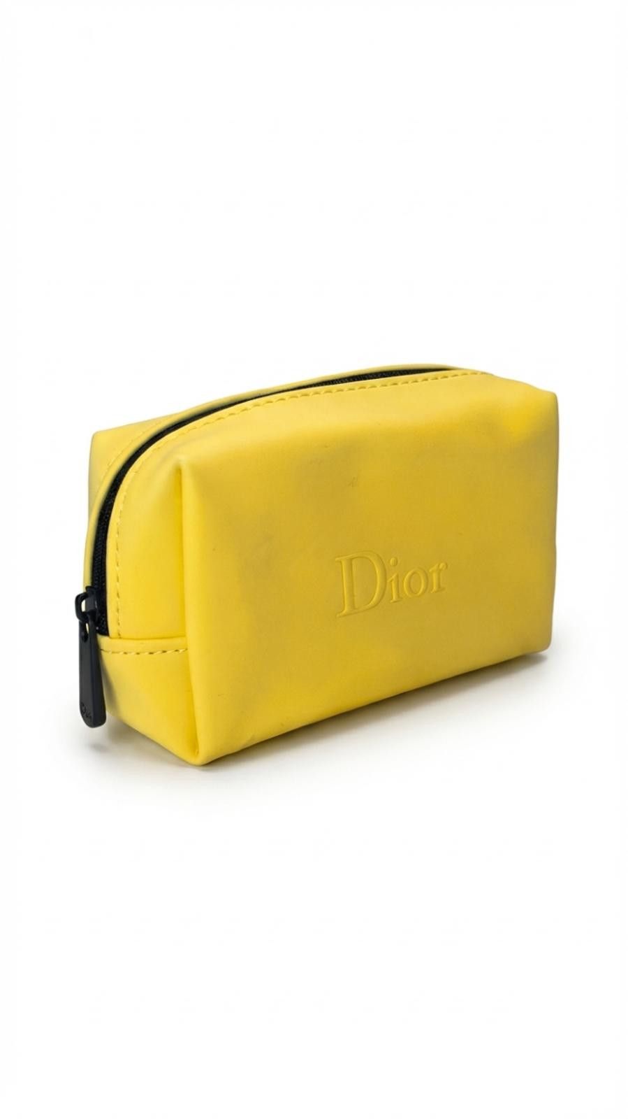 Dior Dior - Yellow Small Cosmetic Pouch with Black Zipper Size ONE SIZE - 1 Thumbnail