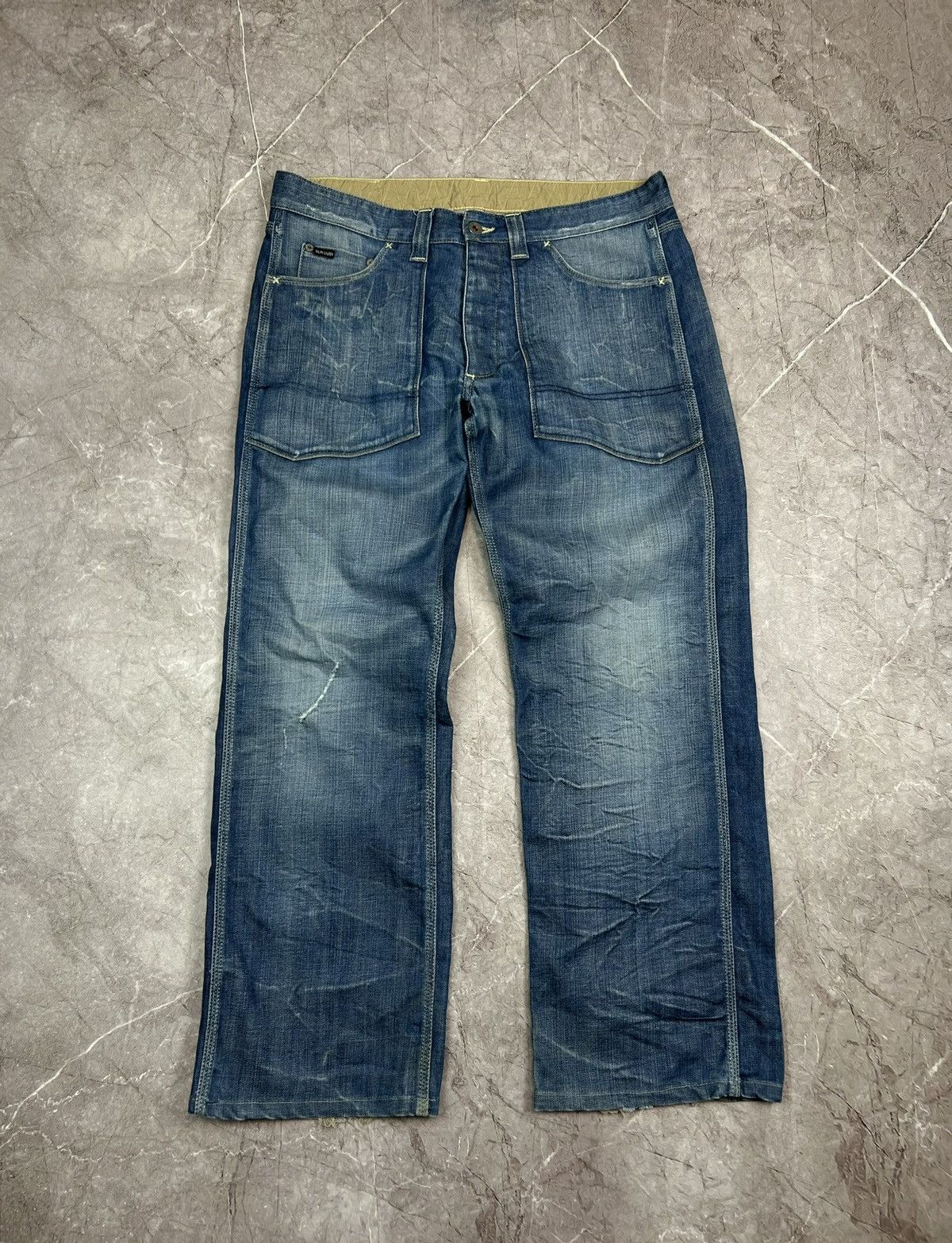 Polo Ralph Lauren × Vintage VINTAGE Y2K POLO RL BAGGY WIDE LEG LIGHT WASH DENIM JEANS Size US 34 / EU 50 - 13 Thumbnail