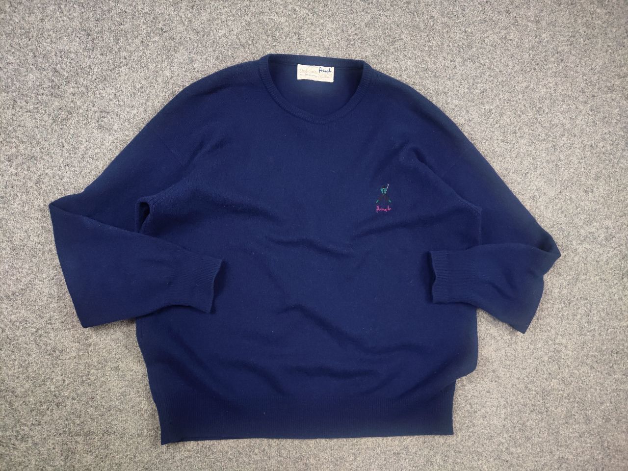 Pringle Of Scotland Vintage 80-90's Pringle Scotland Pure Wool Blue Knit Sweater Size US XL / EU 56 / 4 - 7 Thumbnail
