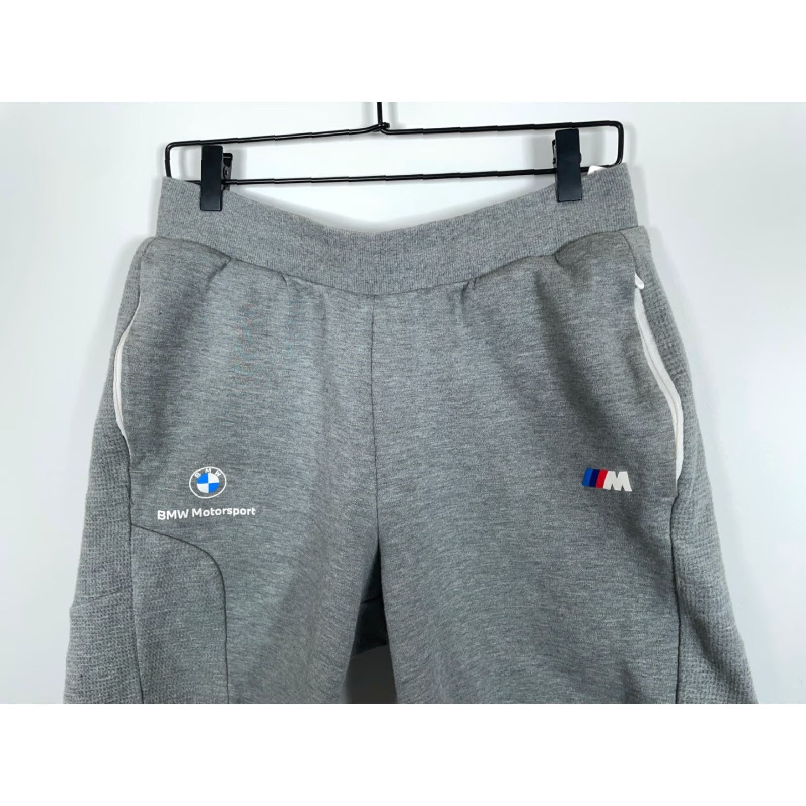Puma PUMA x BMW Motorsports Athletic Shorts Men Large Gray with Pockets Drawstring Elastic Waist Cotton-Polyester-Blend Size US 30 / EU 46 - 3 Thumbnail