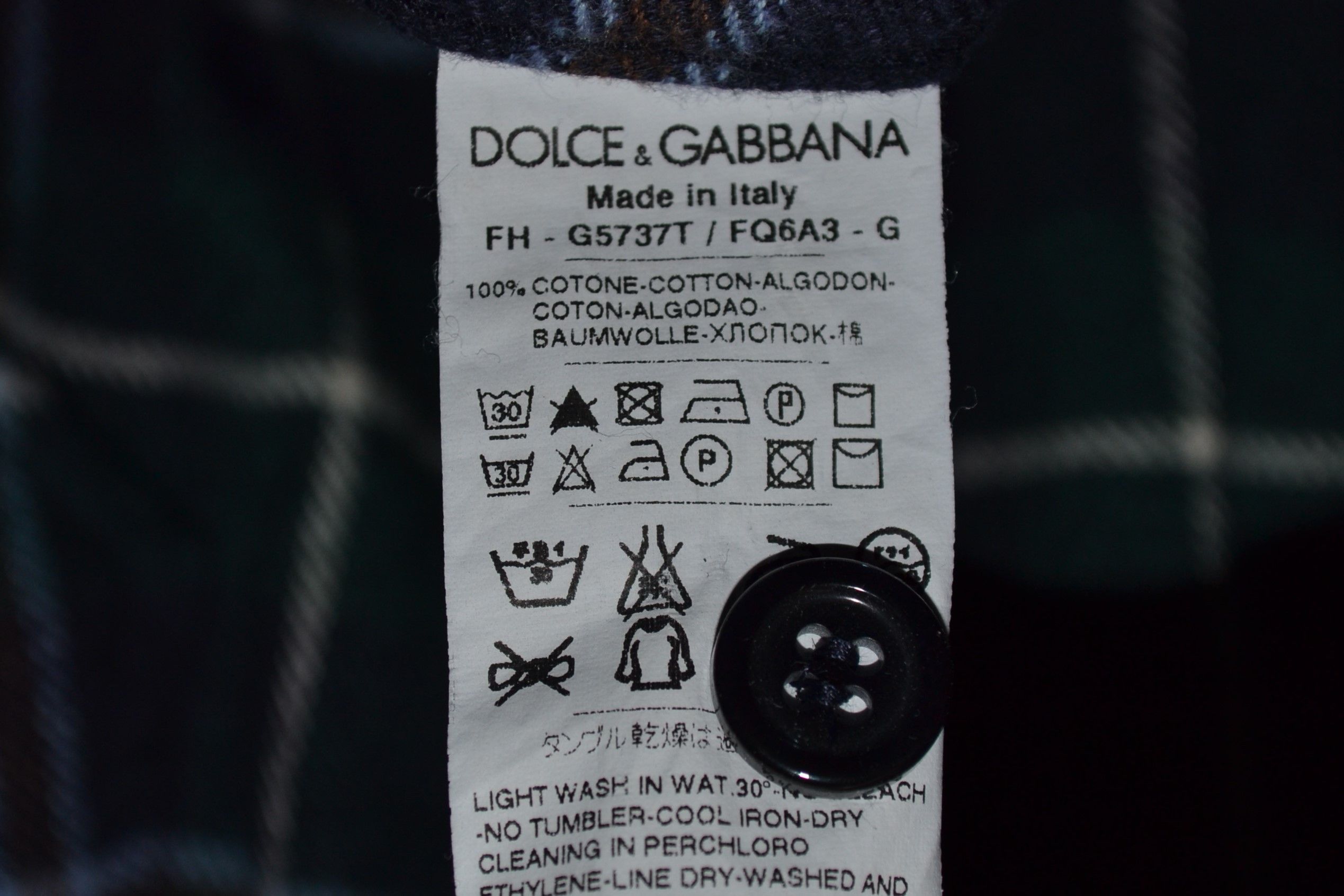 Dolce & Gabbana Dolce & Gabbana Sicilia Check Western Shirt Cotton 16.5 42 M Size US M / EU 48-50 / 2 - 6 Thumbnail