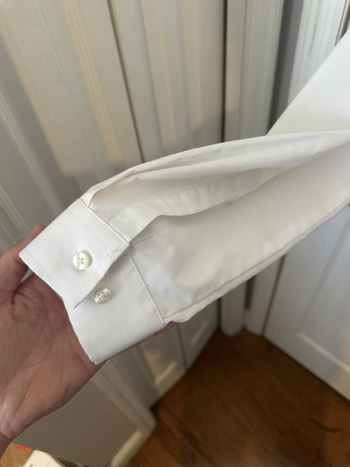 J Ferrar JF J Ferrar Slim Stretch Dress Shirt White Mens M 15-15.5 Size US M / EU 48-50 / 2 - 5 Thumbnail