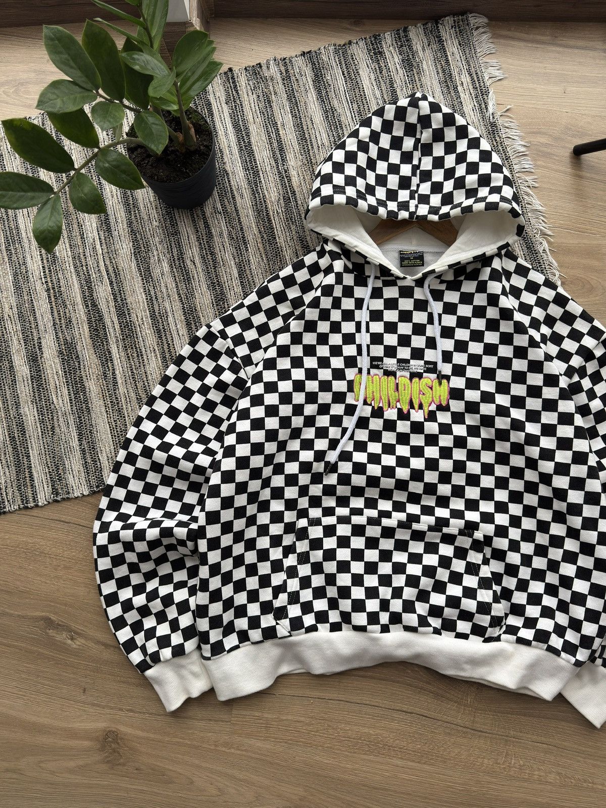 CHILDS Childish TGH Checked White Hoodie Size M Men Size US M / EU 48-50 / 2 - 4 Thumbnail