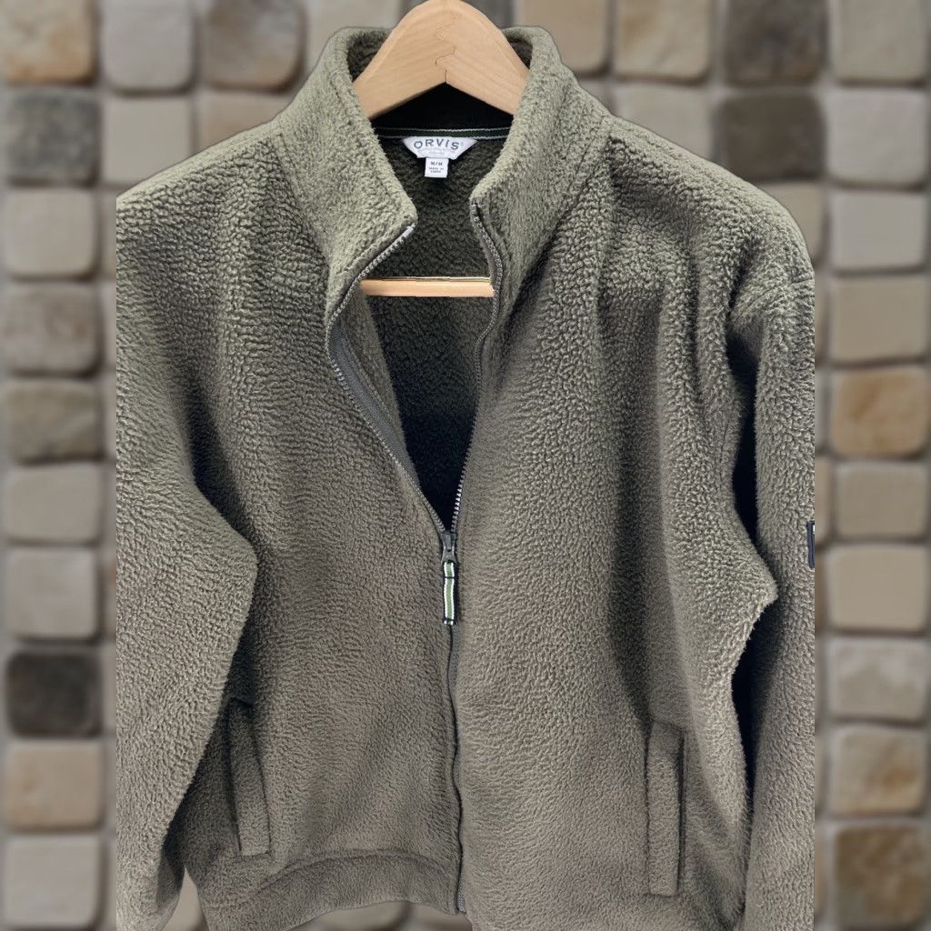 Orvis VINTAGE Orvis Fleece Jacket Men M Green Full Zip Mock Neck Pockets Casual Size US M / EU 48-50 / 2 - 1 Thumbnail